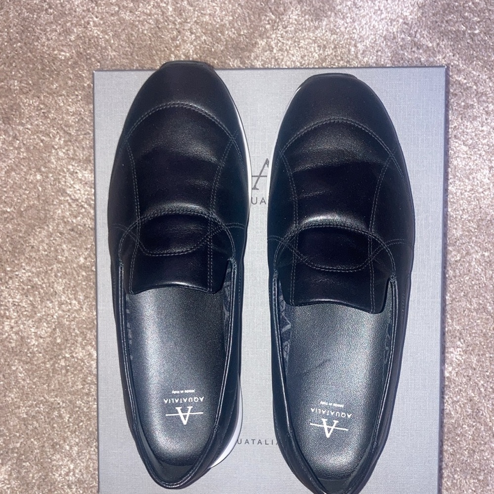 Aquatalia Katya Quilted Napa Leather Sneaker/Like New!